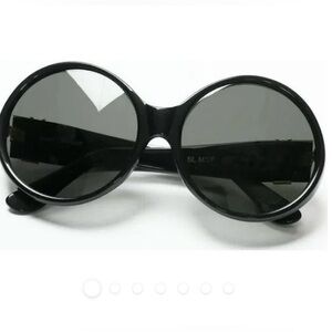 Excellent Authentic All Black YSL Round Sunglasses